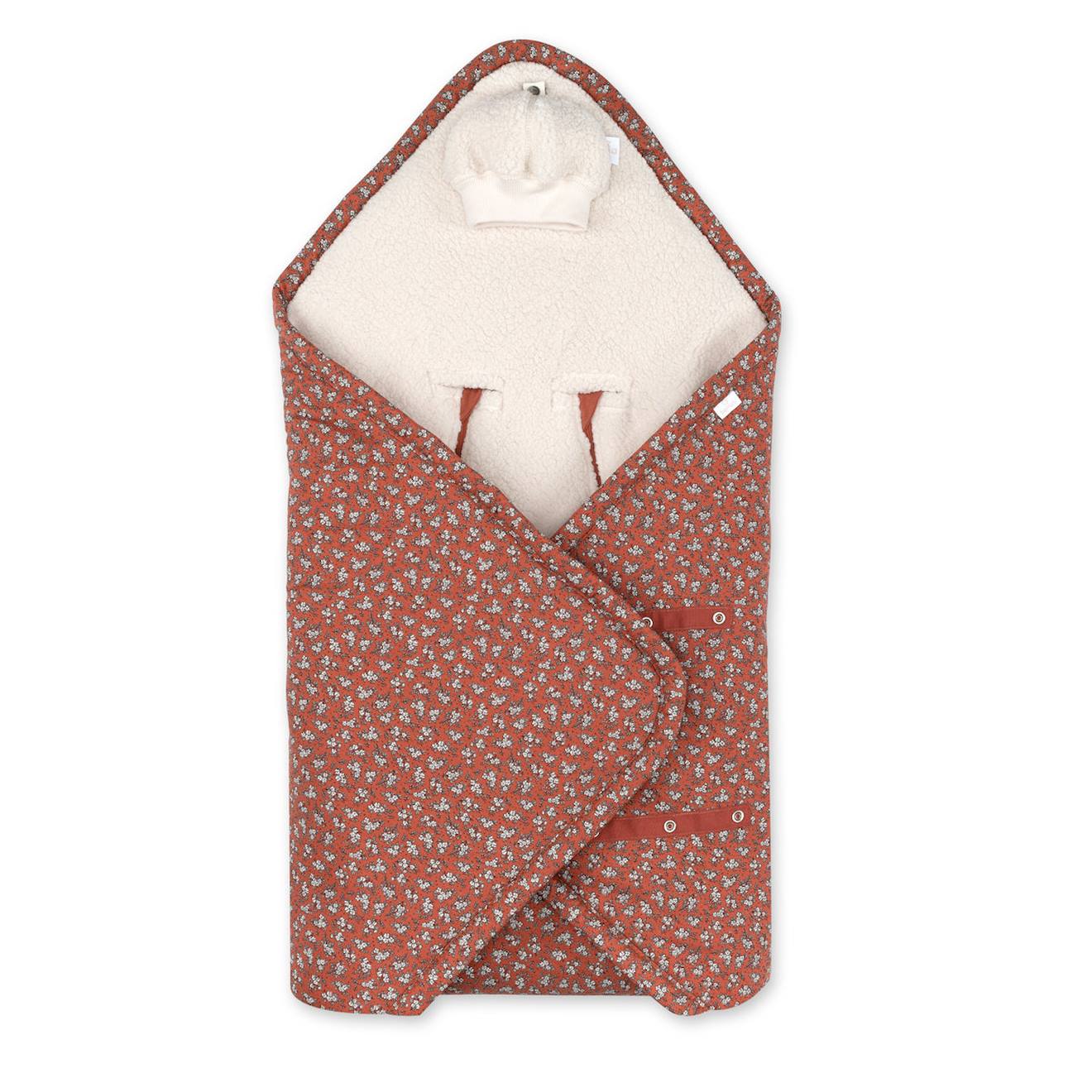Nid D'ange Biside Ouatiné Hiver - Pady Jersey - Teddy Print Heidi Carmin