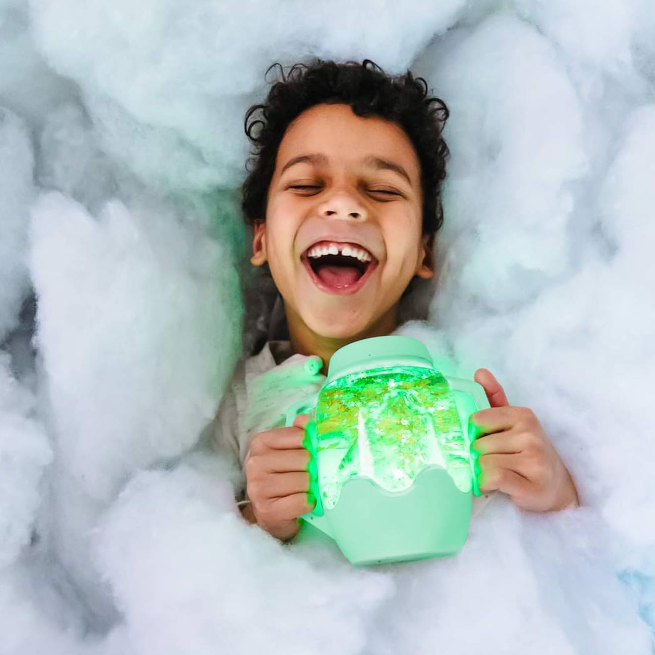 Bouteille Sensorielle Lumineuse Vert (Glo Pals) - Image 1