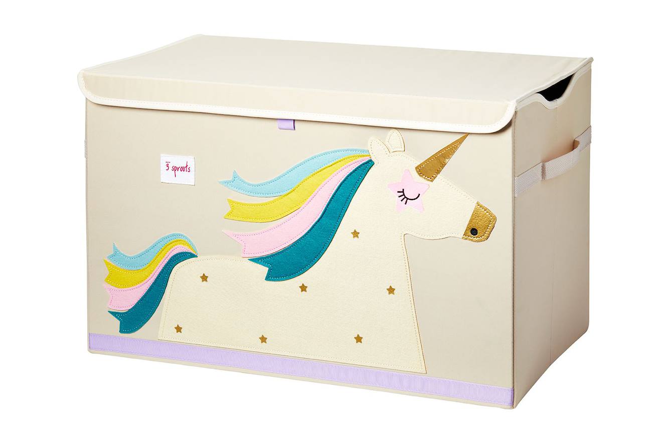 Coffre À Jouets Licorne Beige