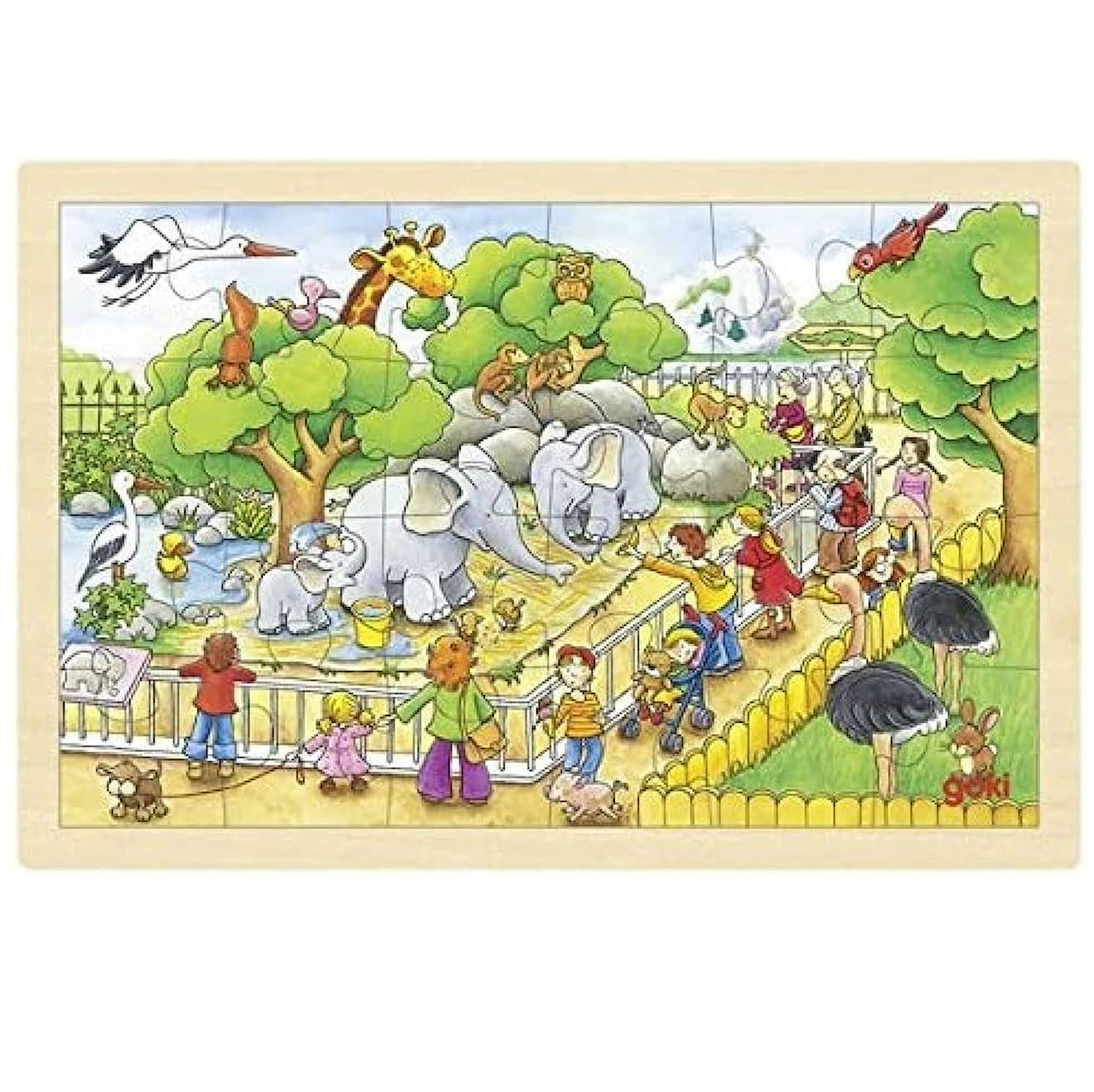 Puzzle Une Journée Au Zoo 24 Pcs Beige