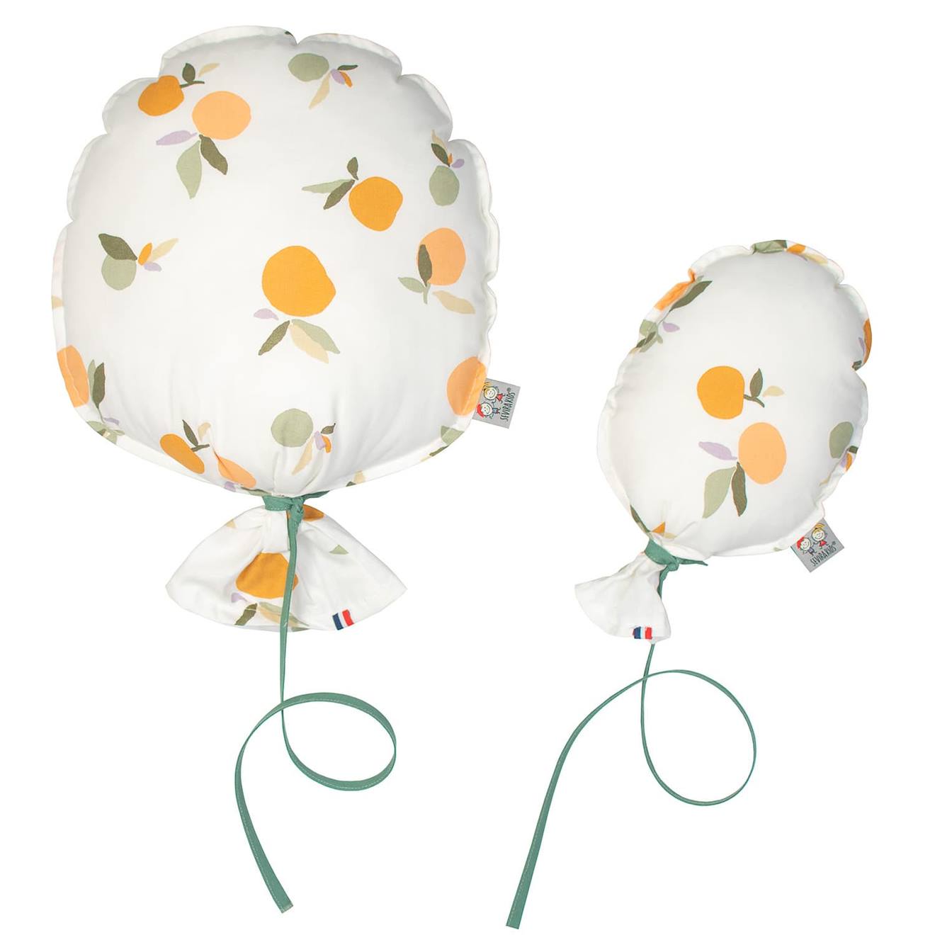 Ballon Mural Décoratif - Taille M 38cm Clem, Orange, Vert