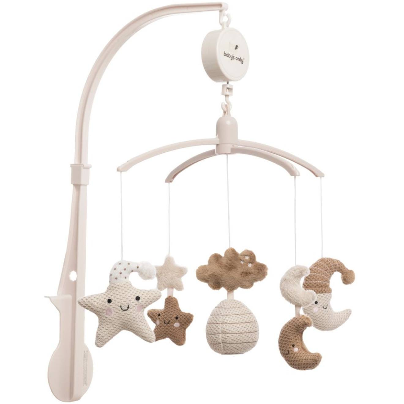 Mobile Musical Animals Beige, Marron, Noir