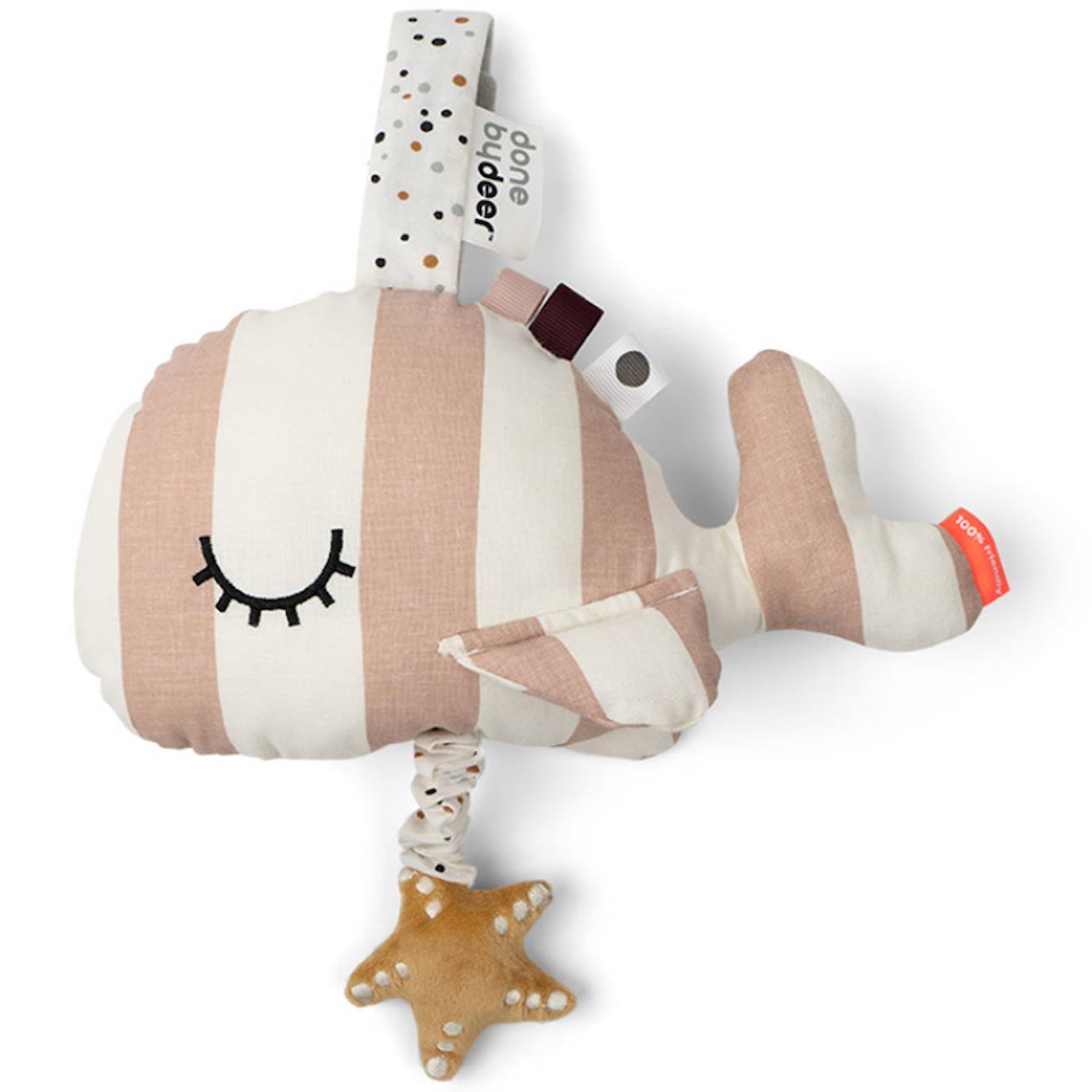 Peluche Musicale Rose, Blanc, Jaune