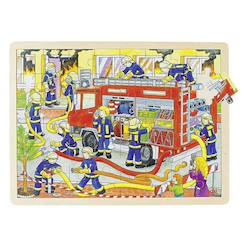 Jouet-Jeux éducatifs-Puzzles-Puzzle brigade de pompiers