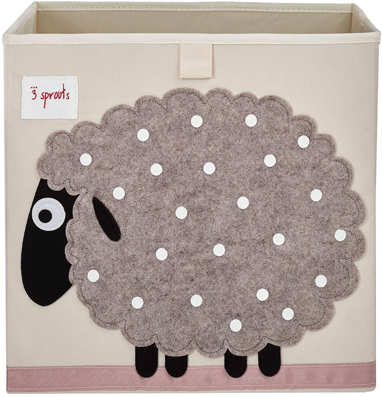 Cube De Rangement Mouton Gris