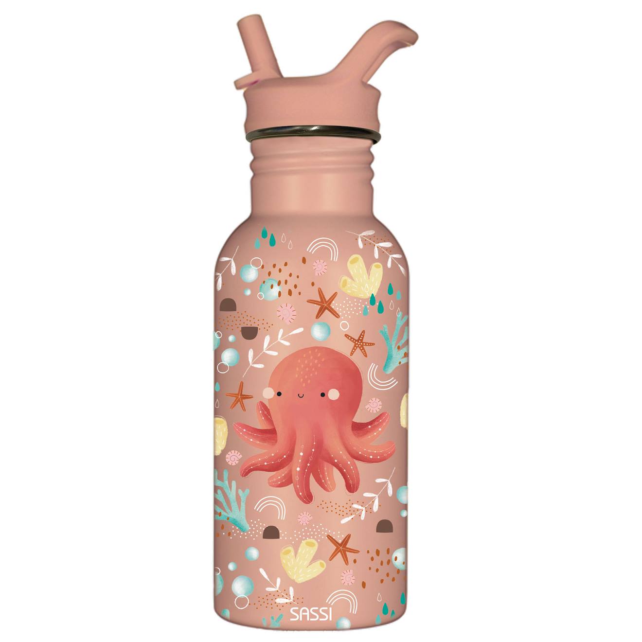 Bouteille En Inox Slurpy La Pieuvre 500 Ml Rose