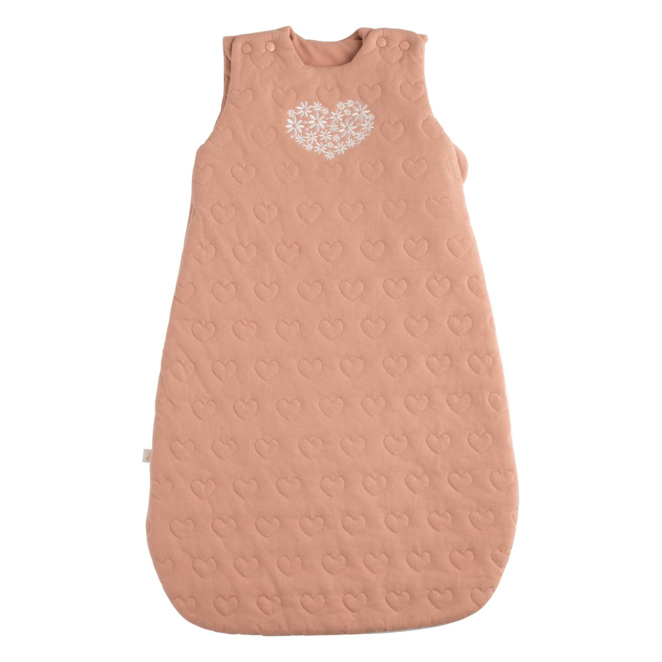 Gigoteuse Douillette Bébé En Coton Matelassé - Petit Coeur Rose
