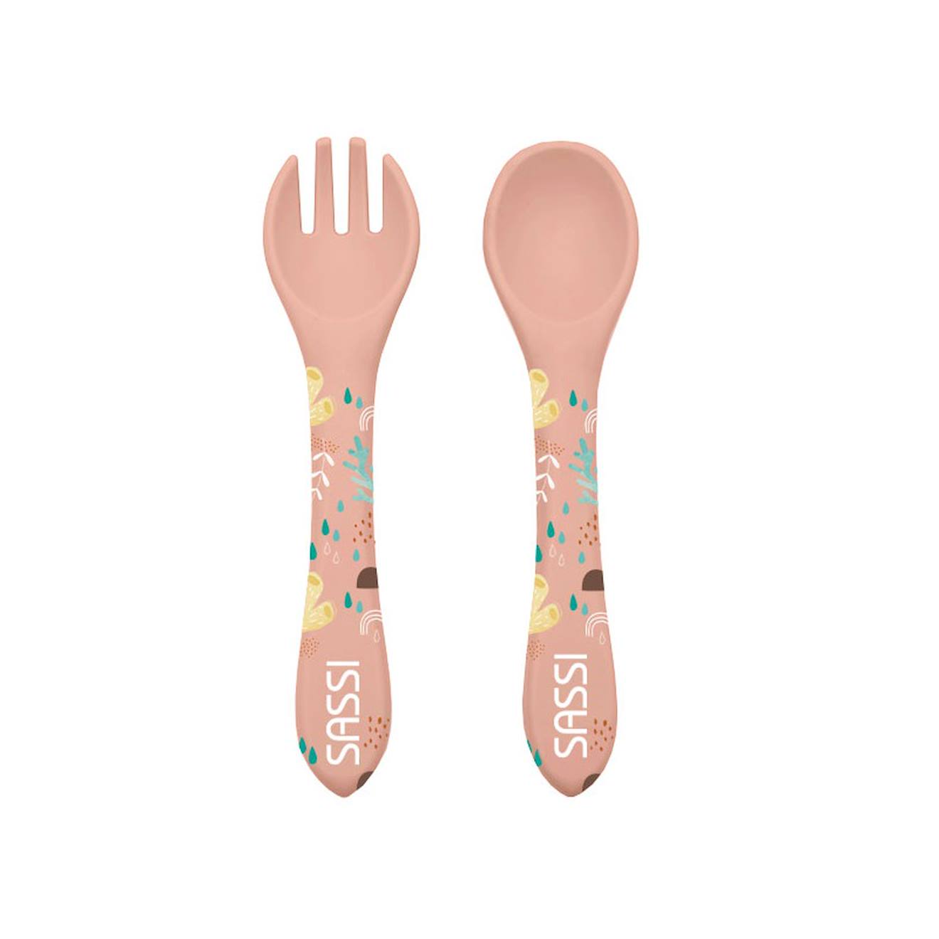 Couverts En Silicone Slurpy La Pieuvre Rose