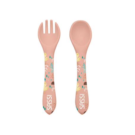 Sassi - Couverts En Silicone Slurpy La Pieuvre Rose