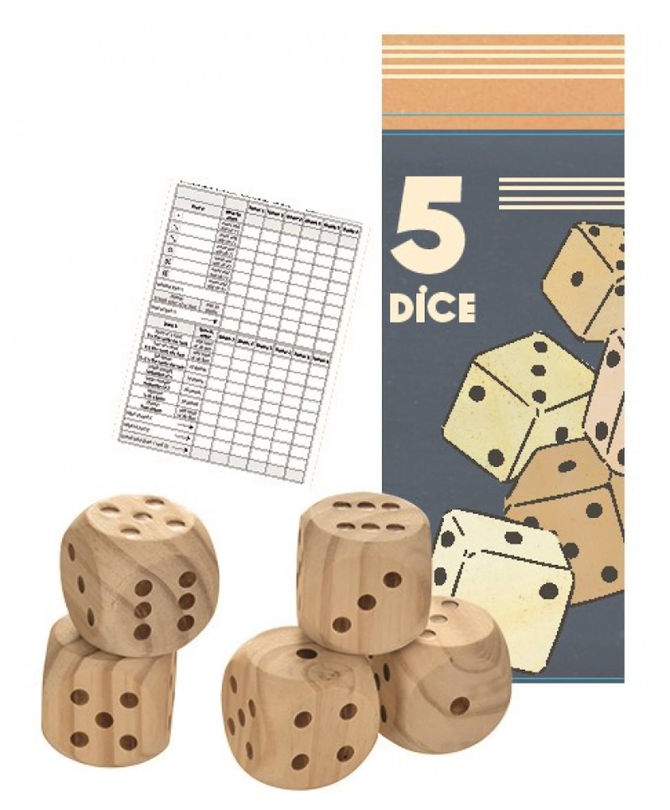 Jeu De Dés Géants En Bois Beige