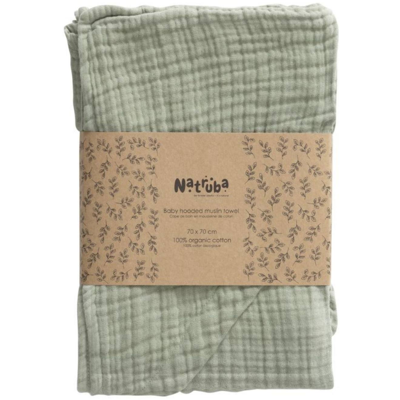 Cape De Bain En Coton Bio Vert