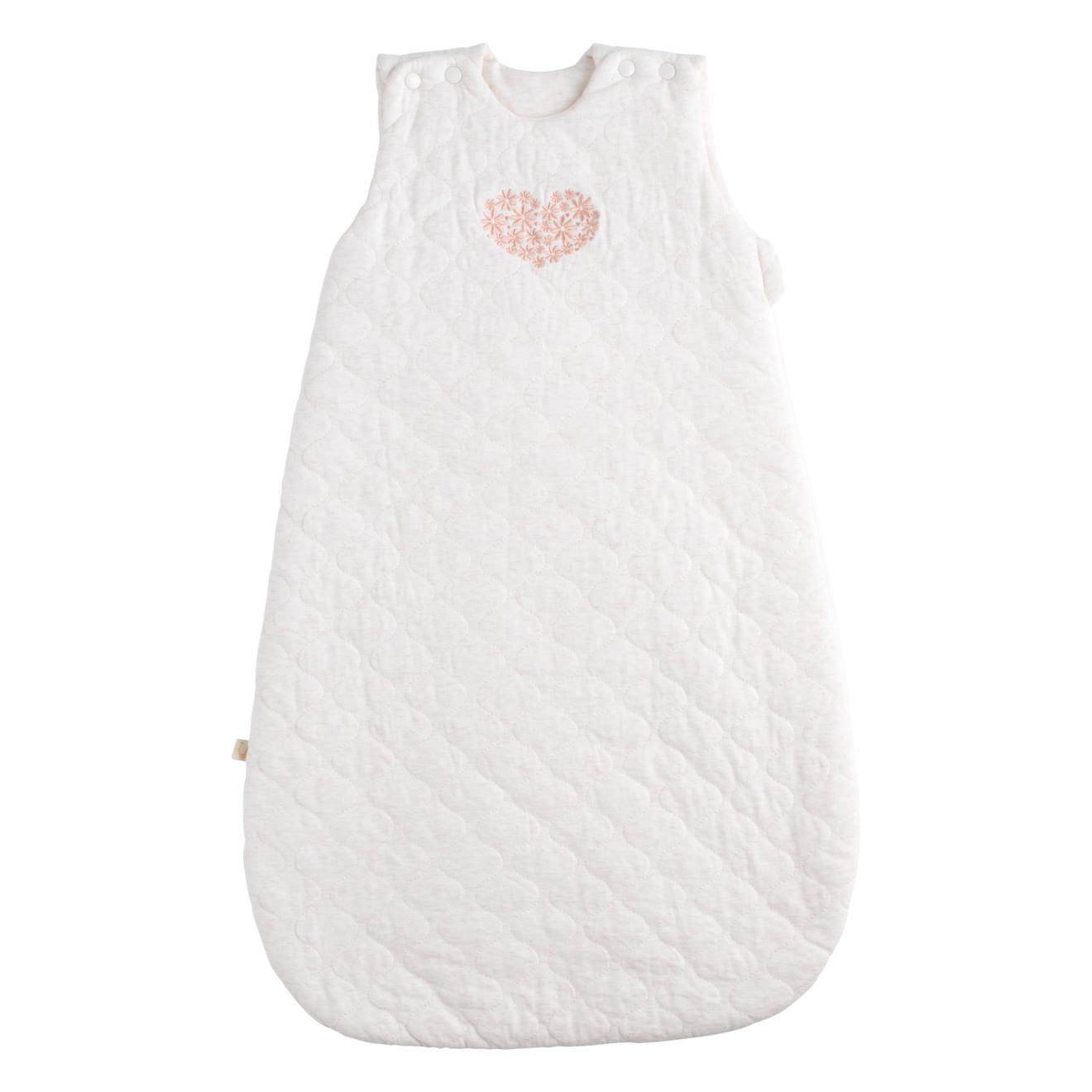 Gigoteuse Douillette Bébé En Coton Matelassé - Petit Coeur Beige