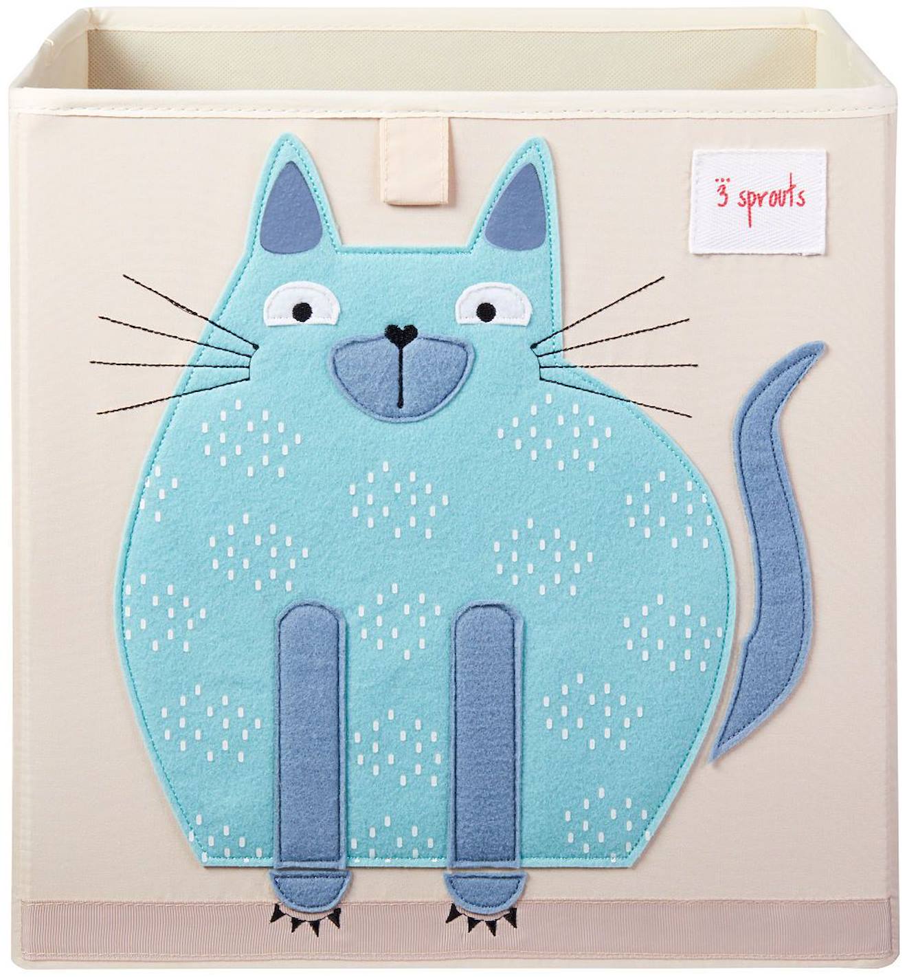 Cube De Rangement Chat Bleu
