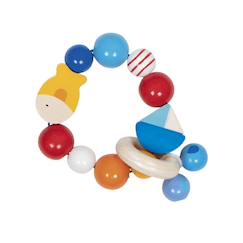 Hochet en bois bateau poisson  - vertbaudet enfant