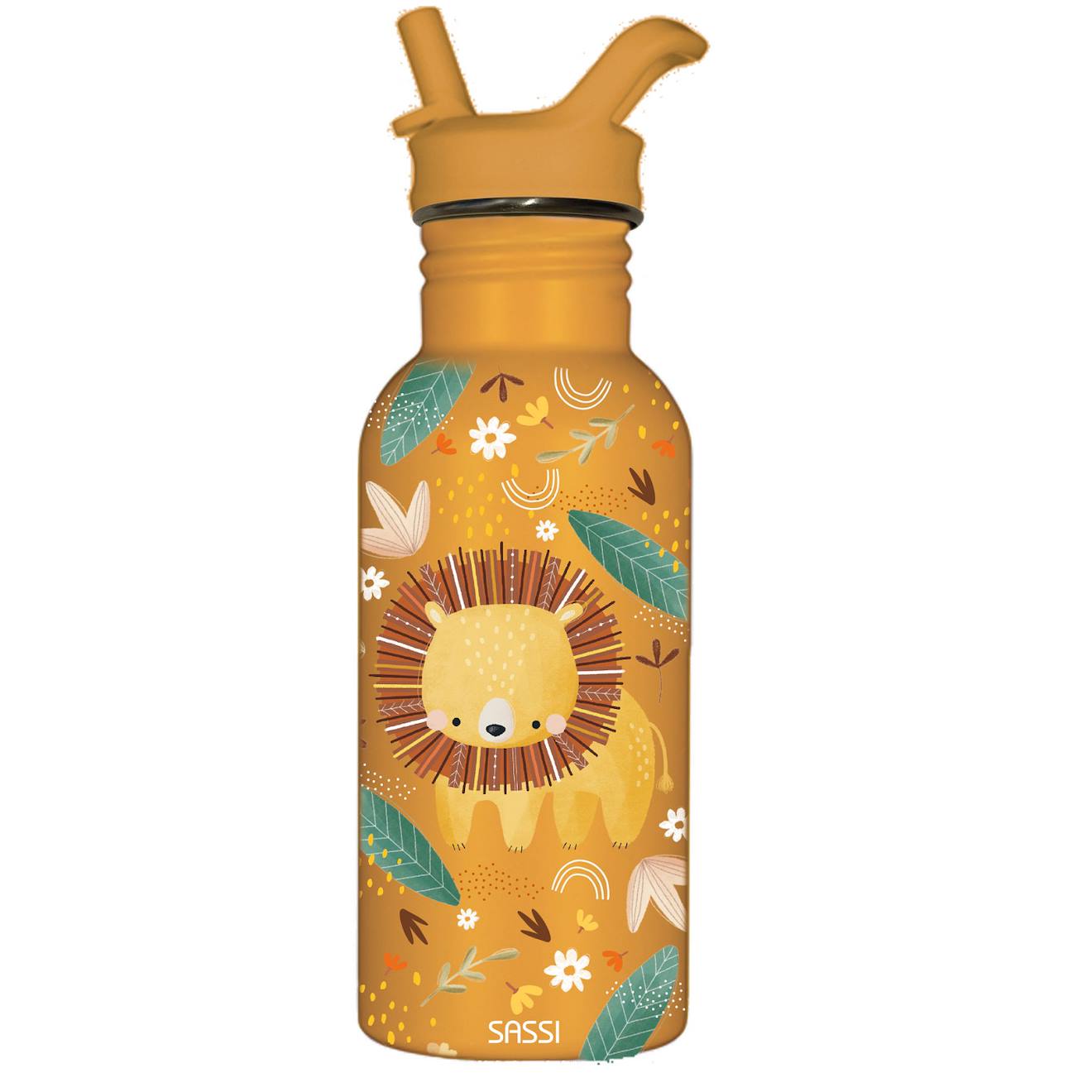 Bouteille En Inox Chompy Le Lion 500 Ml Jaune