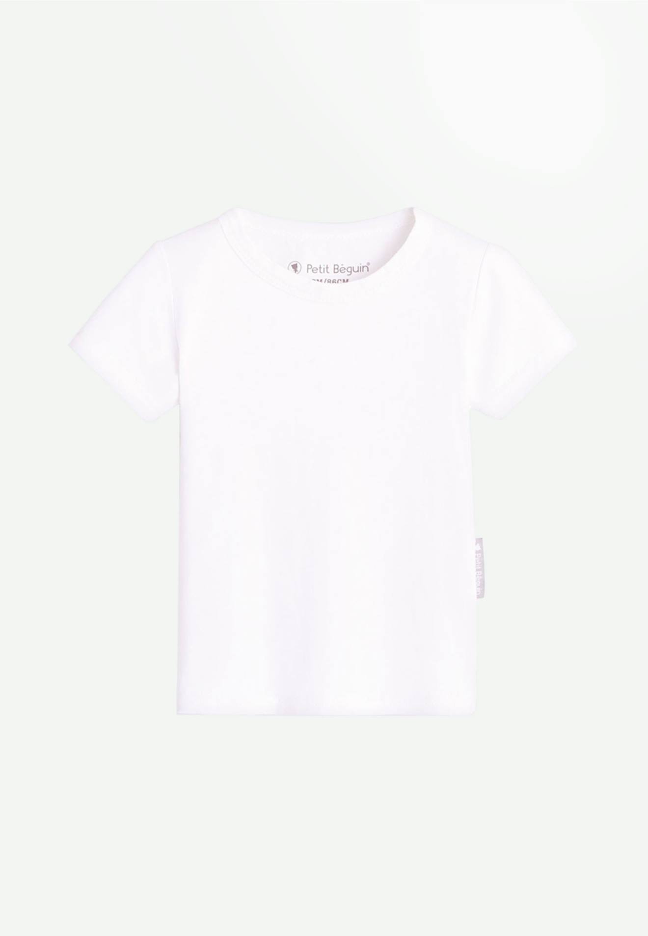 Lot De 3 Maillots De Corps Manches Courtes En Coton Blanc