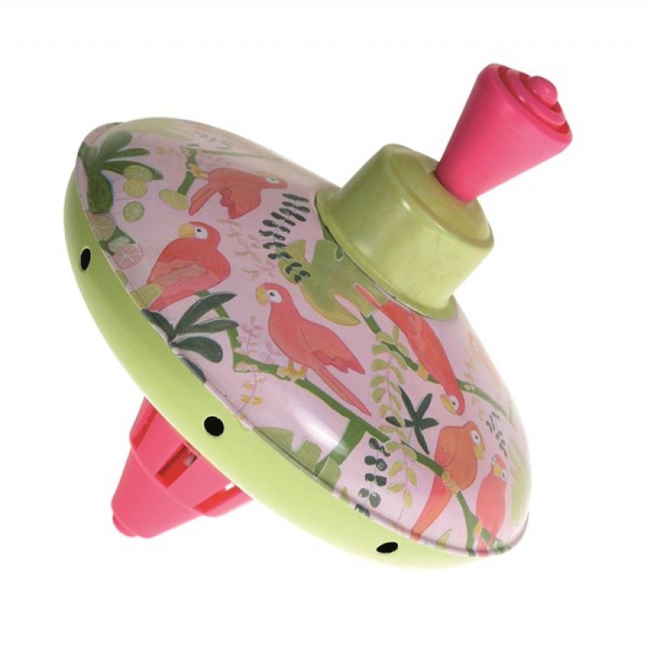 Petite Toupie Perroquet Rose