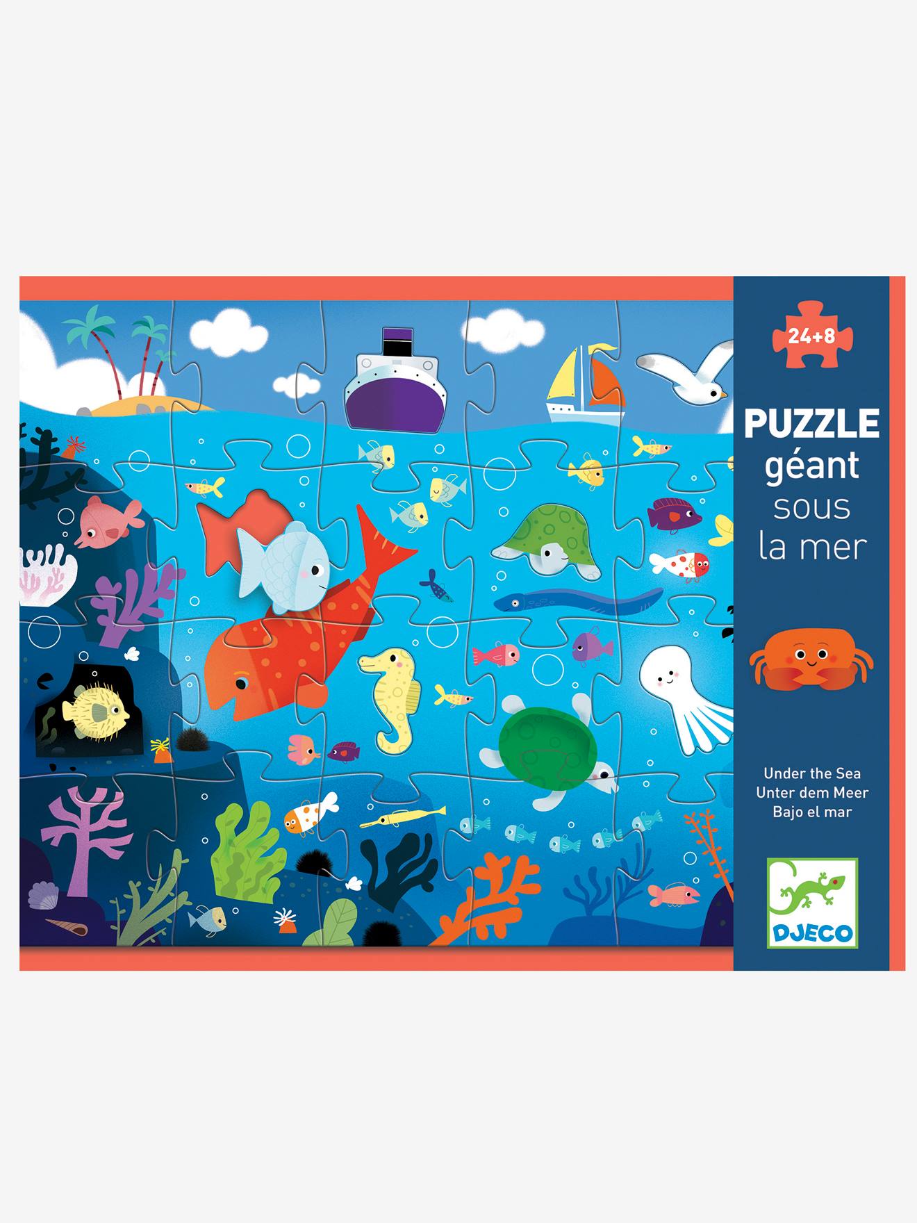 Puzzle géant Sous la mer 24 pièces DJECO multicolore