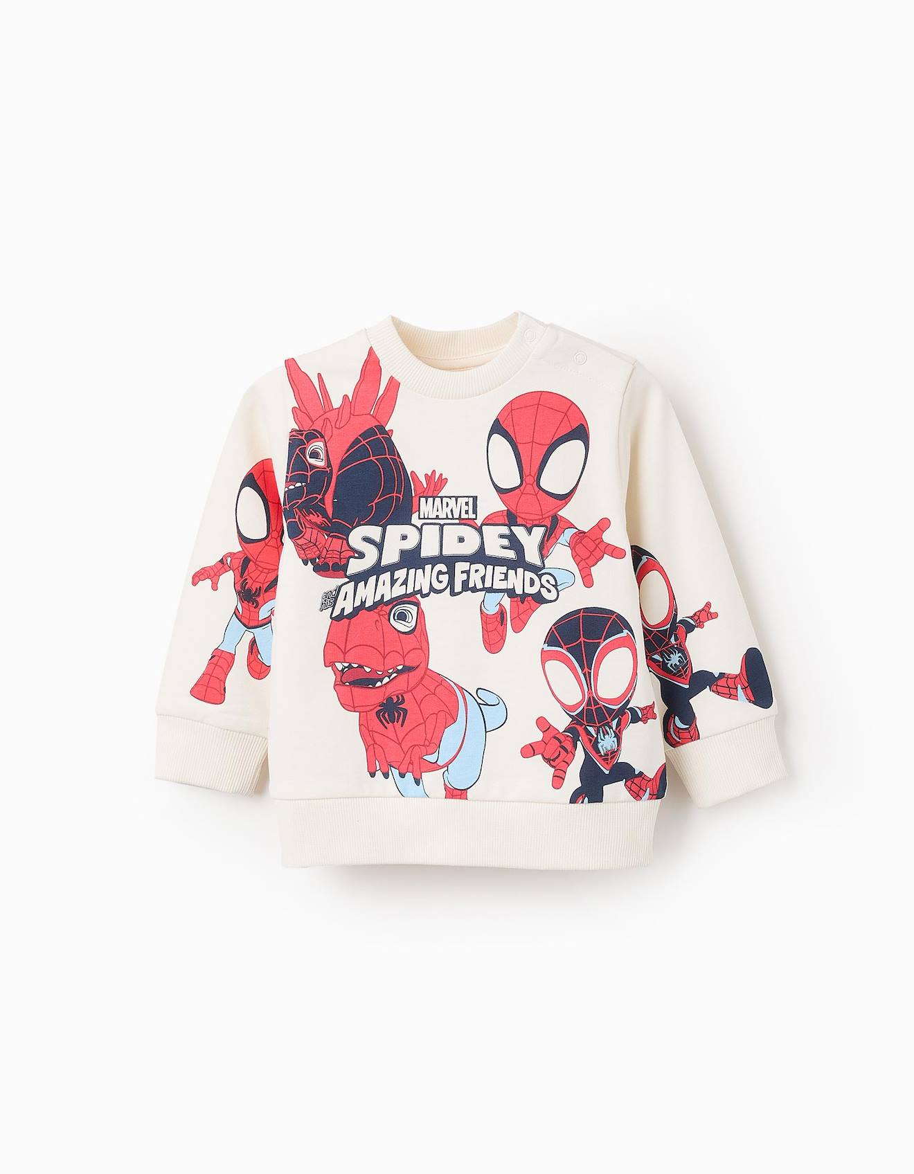 Sweat En Coton Spiderman Blanc