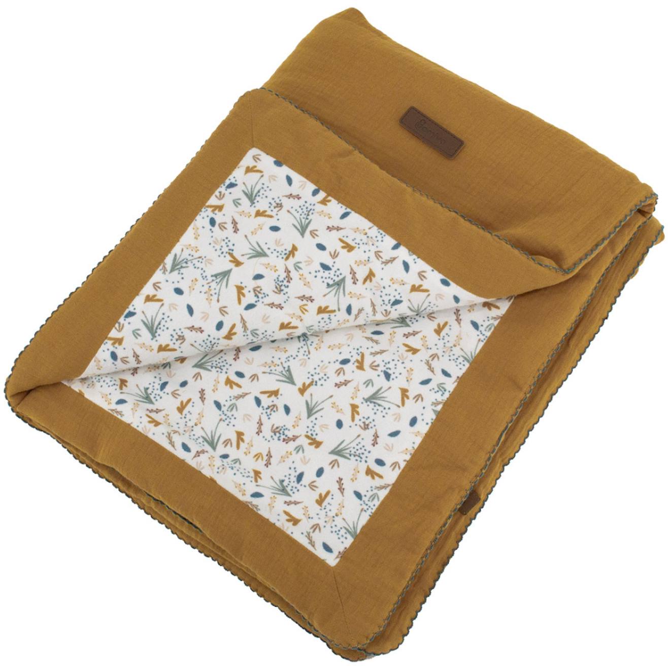 Couverture Double Face Maternity Love (75 X 100 Cm) Marron, Bleu