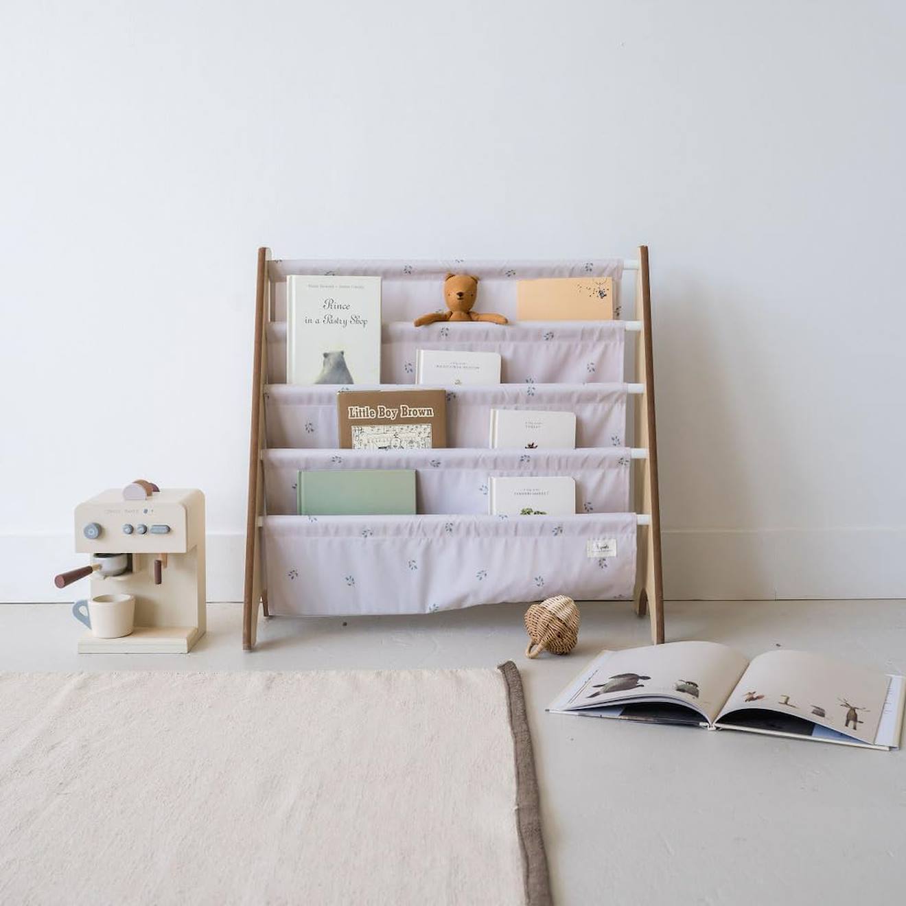 Bibliothèque Enfant Argile Beige Fleurs (3 sprouts) - Image 2