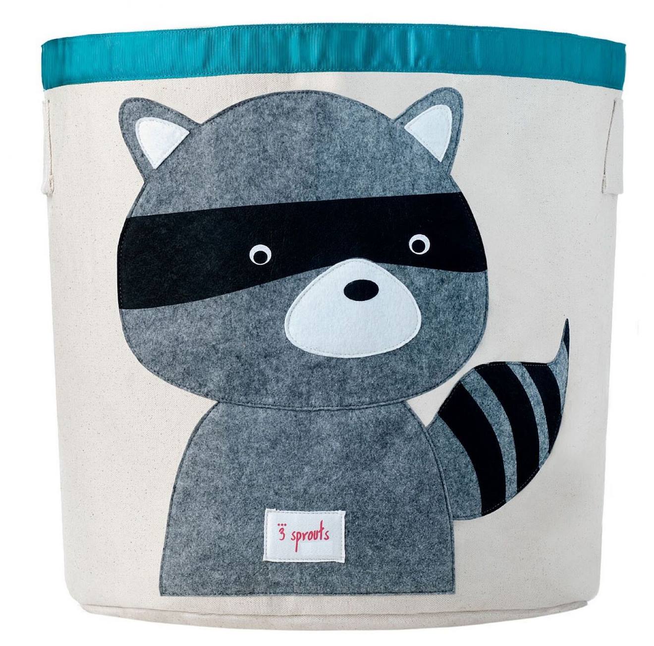 Sac À Jouets Raton Laveur Gris