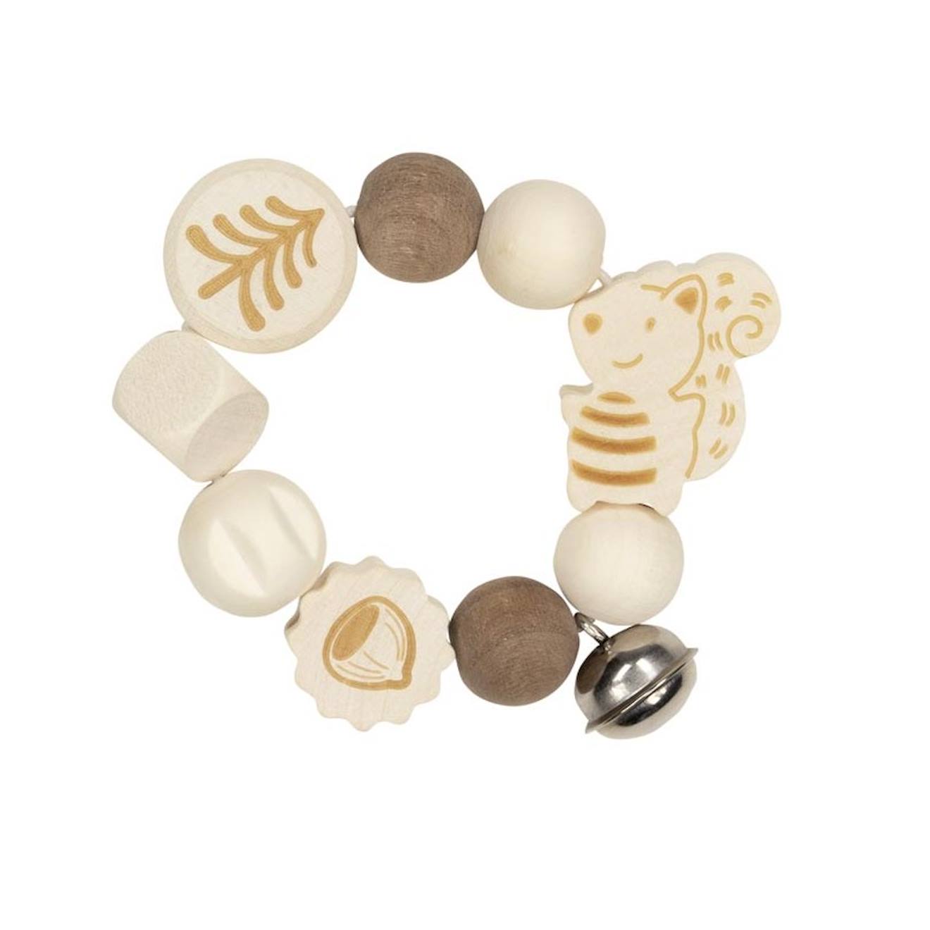 Hochet Élastique Écureuil Beige
