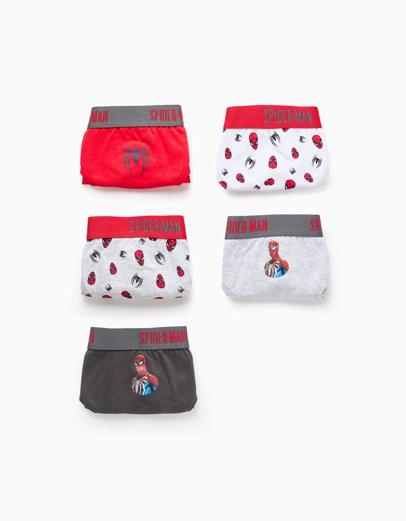 Pack 5 Slips Spiderman Multicolore
