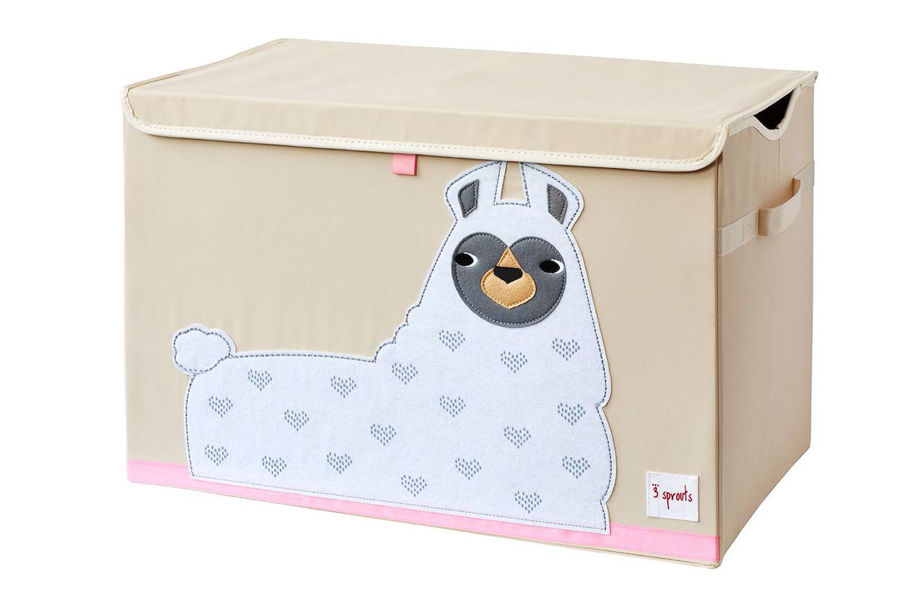 Coffre À Jouets Lama Blanc