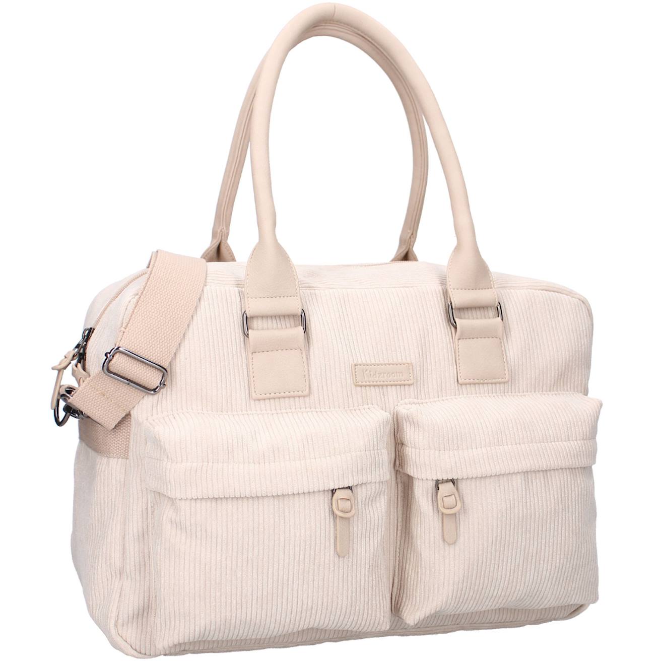 Sac À Langer En Velours Côtelé Ecru