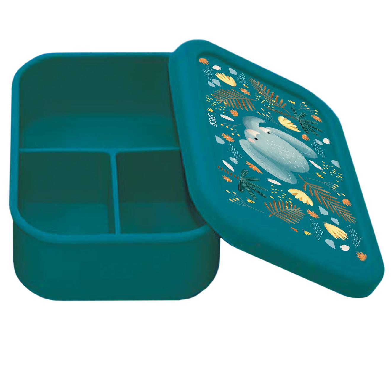 Boîte À Lunch En Silicone Chewy L'éléphant Bleu