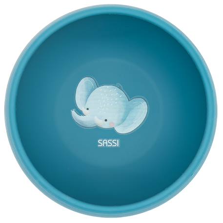 Sassi - Bol En Silicone Chewy L'éléphant Bleu