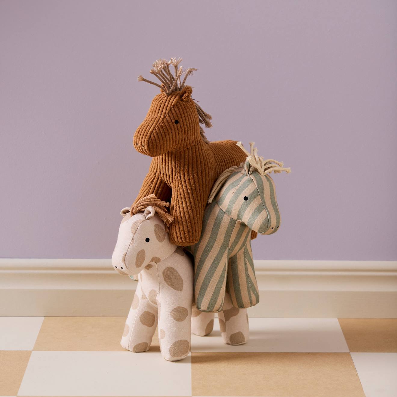Peluche Cheval Aiden Dotty (28 Cm) Marron (Kid's Concept) - Image 1