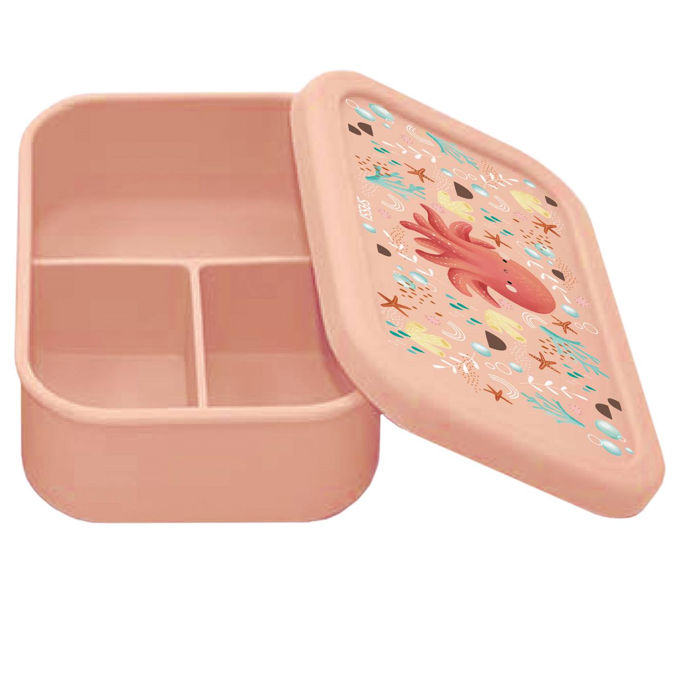 Boîte À Lunch En Silicone Slurpy La Pieuvre Rose