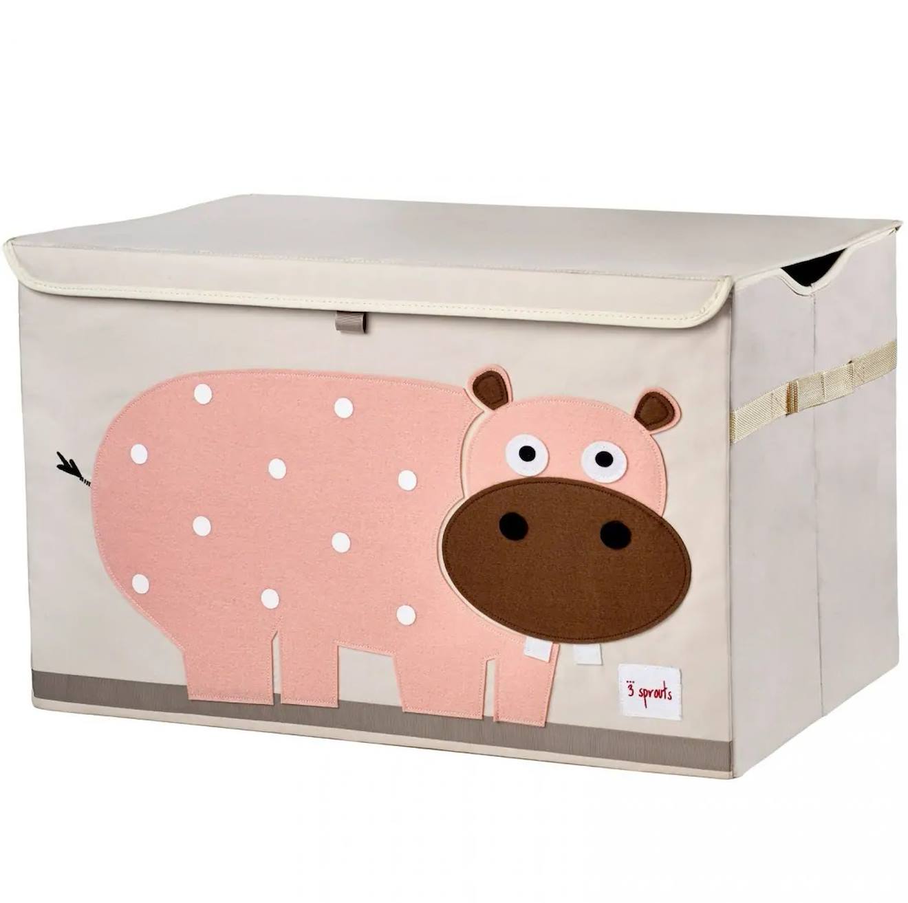Coffre À Jouets Hippo Rose