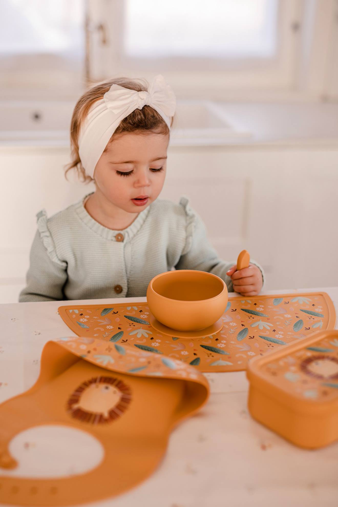 Set De Table En Silicone Slurpy La Pieuvre Rose (Sassi) - Image 1