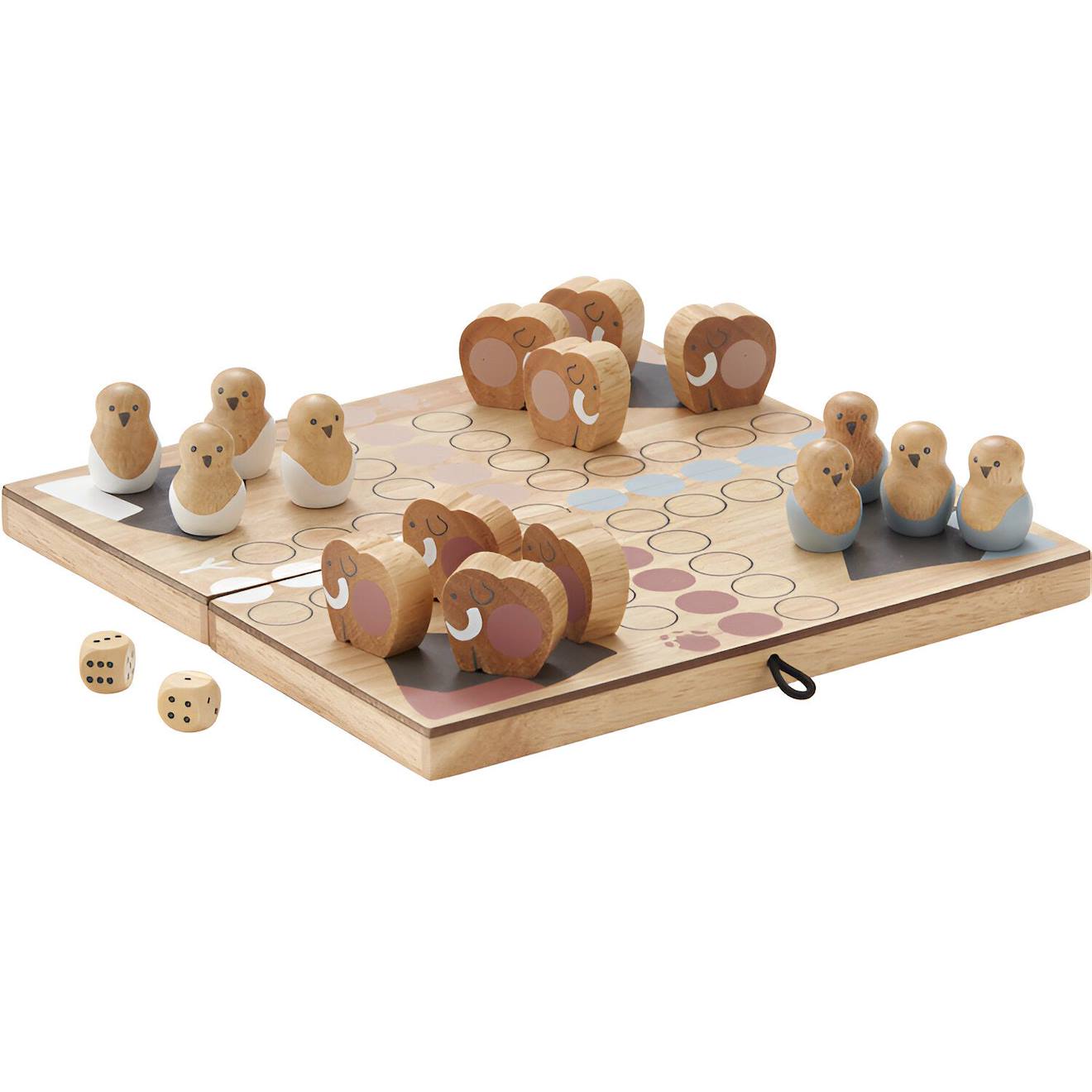Jeu De Petits Chevaux Neo Beige, Rose, Bleu