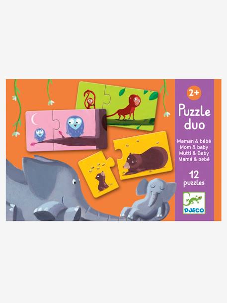 Puzzle duo Maman et Bébé DJECO multicolore 1 - vertbaudet enfant 