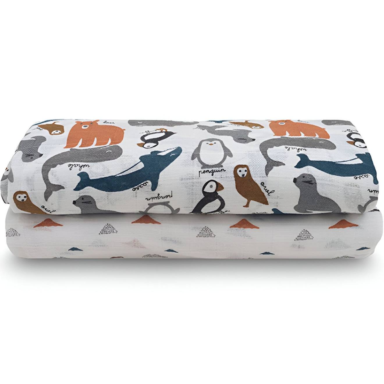 Lot De 2 Maxi Langes Hydrophiles Marron, Bleu, Gris