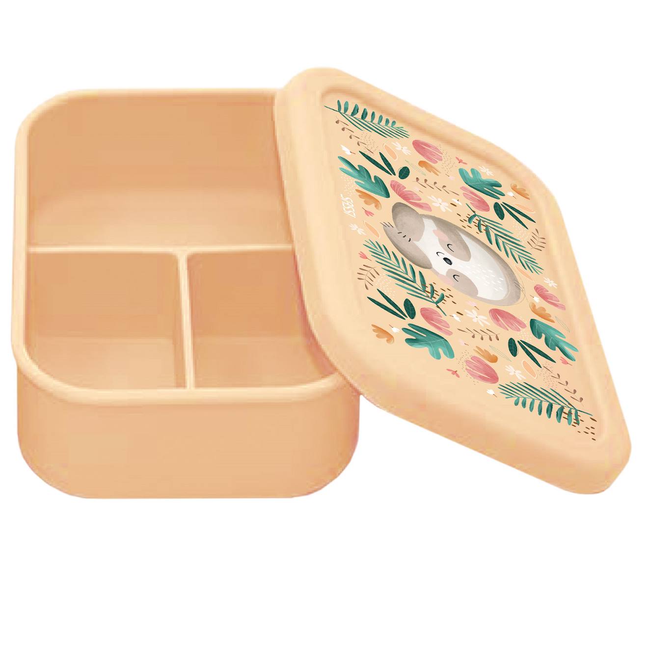 Boîte À Lunch En Silicone Gnawy Le Paresseux Beige