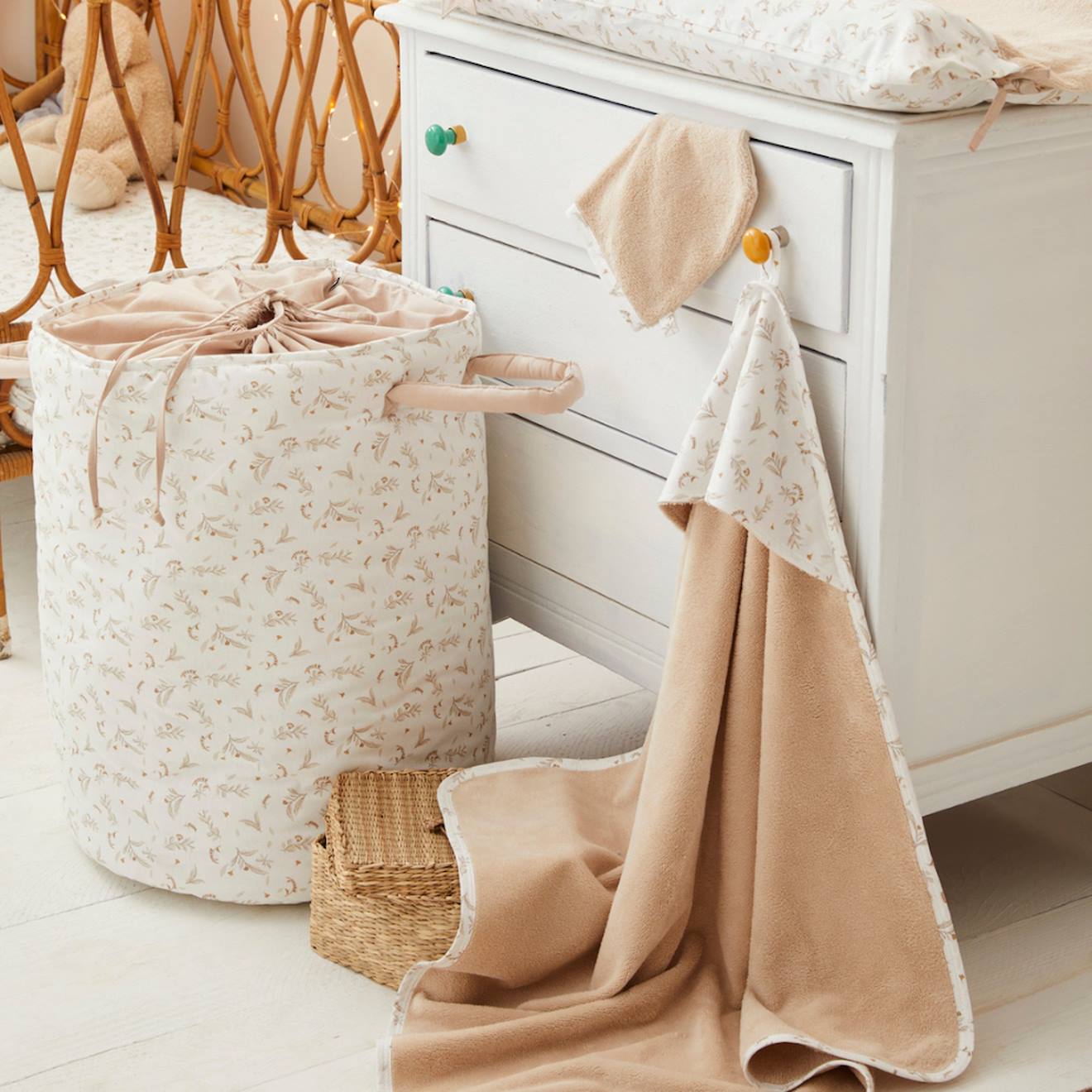 Cape De Bain Bambou + Gant Caramel Forest (70 X 70 Cm) Beige, Écru (Bb&Co) - Image 1