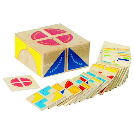 Jeu de puzzle, kubus Beige 1 - vertbaudet enfant 