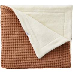 Linge de maison et décoration-Linge de lit enfant-Couverture polaire en coton gaufré cassonade (75 x 120 cm)