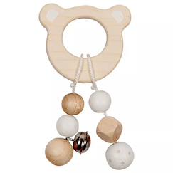 Hochet en bois tête d'ours  - vertbaudet enfant
