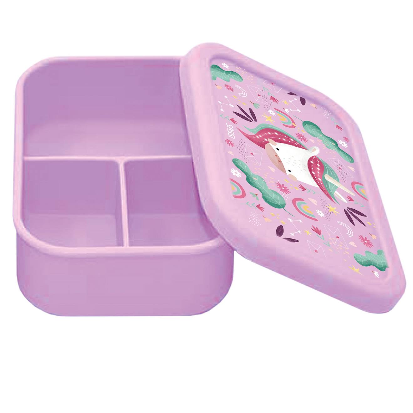 Boîte À Lunch En Silicone Sparkly La Licorne Violet