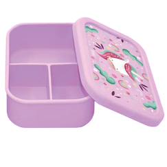 Puériculture-Repas-Boîte à lunch en silicone sparkly la licorne