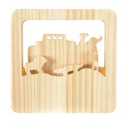 Linge de maison et décoration-Veilleuse en bois arche de noé