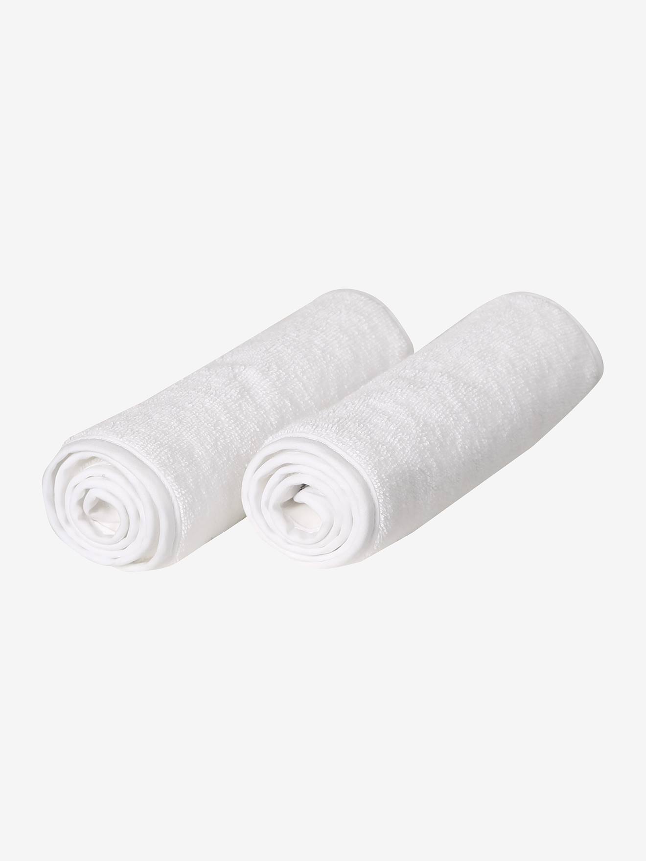 Lot de 2 serviettes de rechange pour tapis à langer nomade écru (Vertbaudet) - Image 1