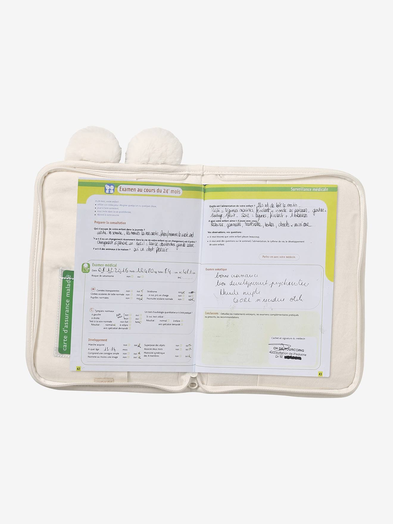 Protège carnet de santé sherpa lovely léo (Vertbaudet) - Image 1