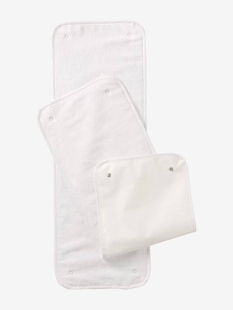 Vertbaudet - Lot de 2 serviettes de rechange pour tapis à langer nomade écru